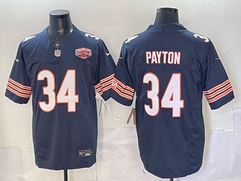 Men 2026 Chicago Bears #34 Payton Blue 3th generations Nike Limited NFL Jersey style 005
